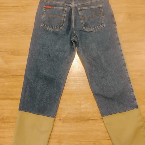 Vintage Columbia Tough Mother Double Knee Brush Denim Jeans , size 38 -34 - Picture 2 of 3